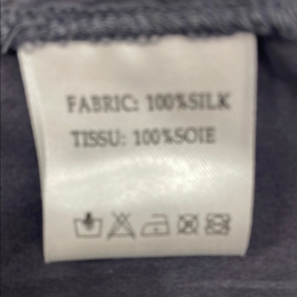 Gray Baby Doll Mini Dress Cut Out Floral Design Front & Back 100% Silk Size 6 - Picture 9 of 10